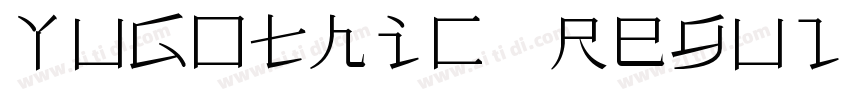 YuGothic Regular 常规字体转换